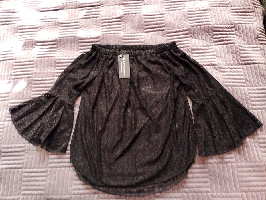 Nowa bluzka czarna Hiszpanka damska r. 40 L