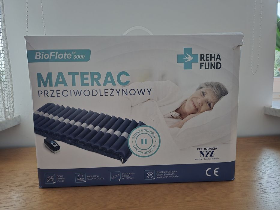 Materac przeciwodleżynowy rurowy stan jak nowy