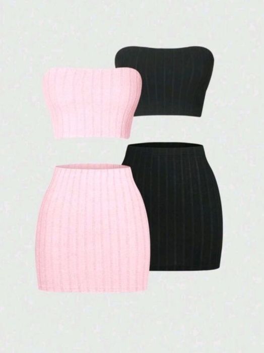 2 zestawy spódniczka + top