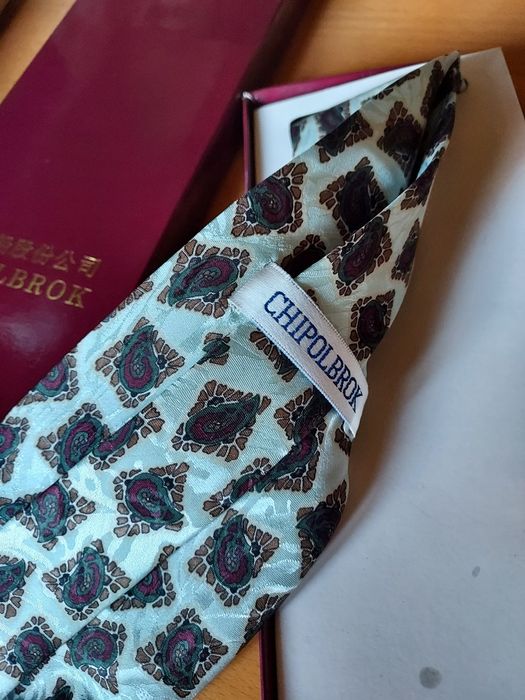 Krawat nowy turkusowy miętowym