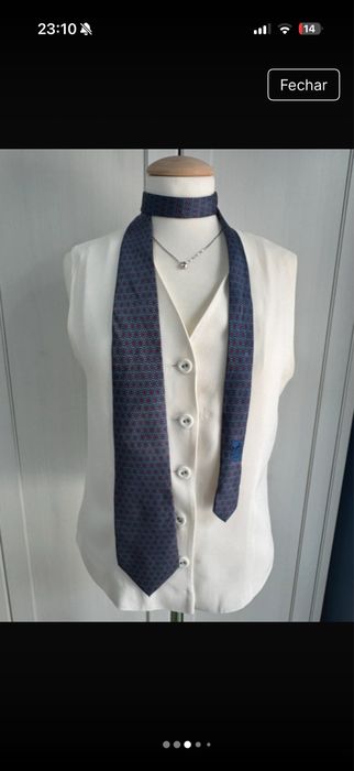 Gravata Hermès Azul