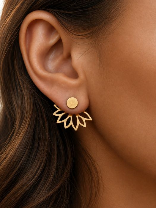 Złote kolczyki stal chirurgiczna 18k | eleganckie | prezent | nowe