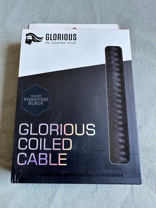 Cabo Coiled Glorious USB para teclado mecânico preto novo e selado