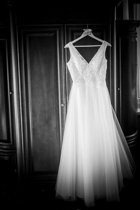 Suknia ślubna roz.S/M + 2 welony!!