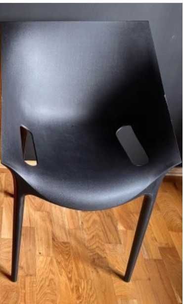 Krzesło Dr. Yes Kartell Philipp Starck i Eugen Quitllet czarne 2 szt.