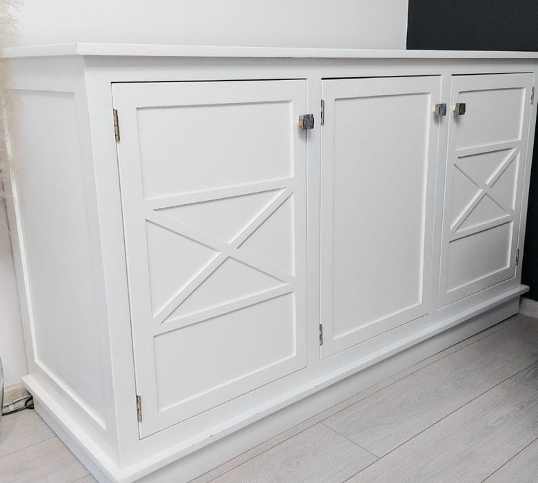 Komoda biała drewno drewniana