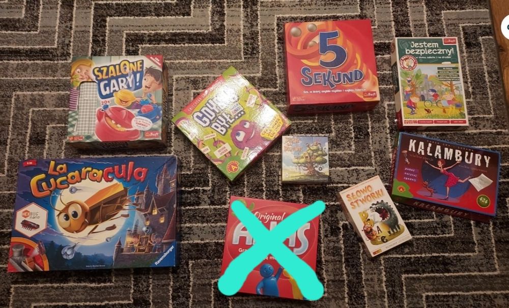 Zestaw 8 gier: 5 sekund, Szalone gary, La Cucaracula, kalambury