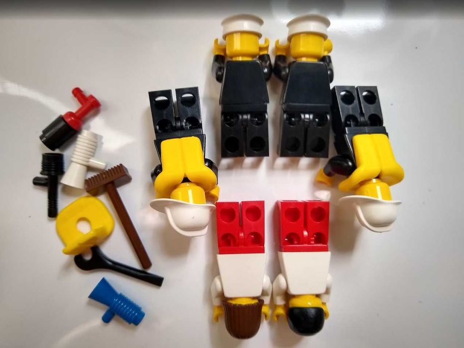 6 figurek + akcesoria Lego System figurki policja straż mechanik