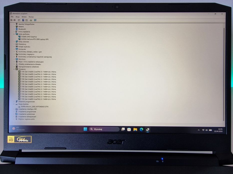 Laptop Acer NITRO 5 RTX/16GB/SSD Gwarancja - Media Expert  GAMINGOWY do GIER