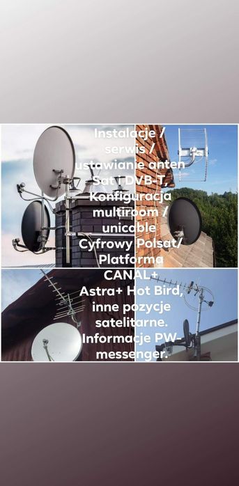 Sat-serwis, instalacja, ustawienie i montaż anten naziemnych i satelit