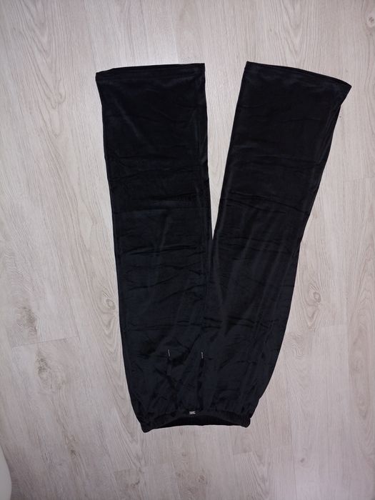 Spodnie damskie welurowe z szeroką nogawką