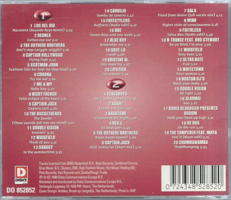 2 CD 40 Hits 1995-1998 (1998) (Disky)
