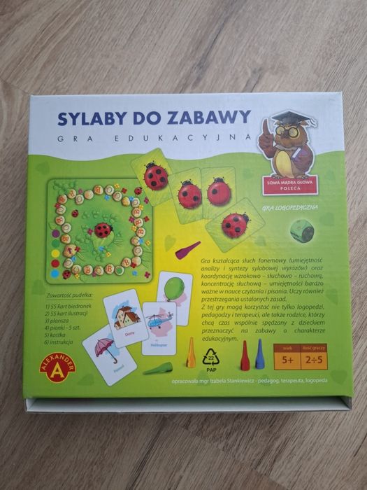 Alexander Sylaby do zabawy gra edukacyjna logopedyczna 4 wersje