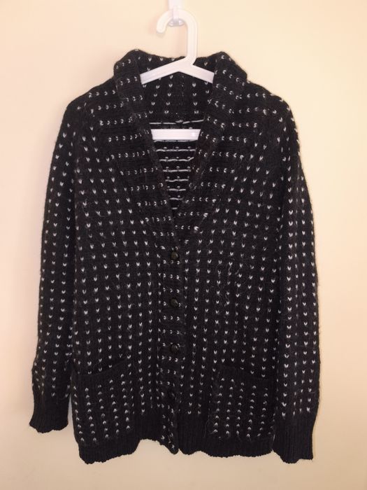 Ciepły gruby  sweter rozpinany z alpaka rozmiar M