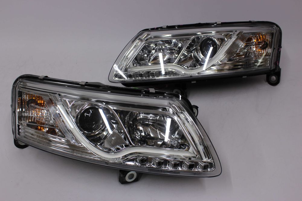 Lampy przednie przód AUDI A6 C6 04-08 XENON D2S DRL LED BAR NEON NOWE
