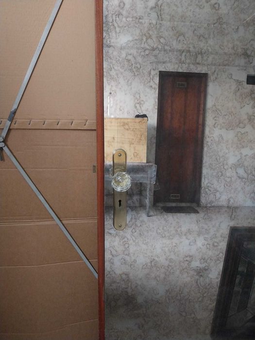 Porta decorativa com espelho e mogno de madeira macica