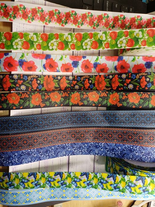 Репсовые ленты с рисунком