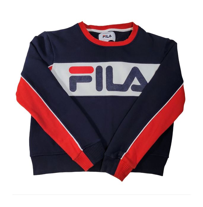 Granatowo-czerwona bluza – FILA – L