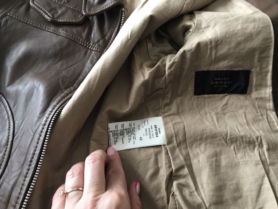 Жіноча шкіряна італійська куртка від Mauro Grifoni