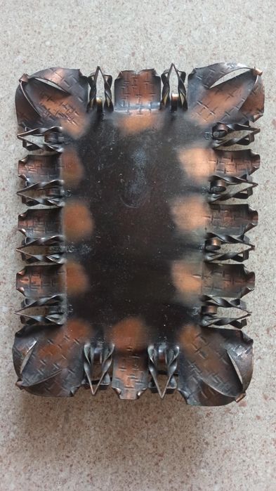 Miedziana oprawa do lusterka. Retro. PRL