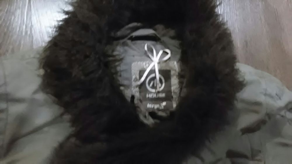 House oryginalna parka khaki rozm.38 zima wyszywana