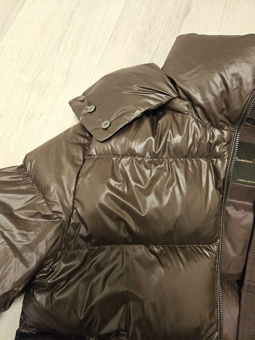 Пуховик massimo dutti xs шоколадний