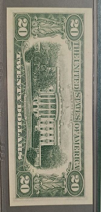 USA 20 $ 1969 Chicago** Seria ZASTĘPCZA PMG 58 EPQ _UNIKAT RZADK