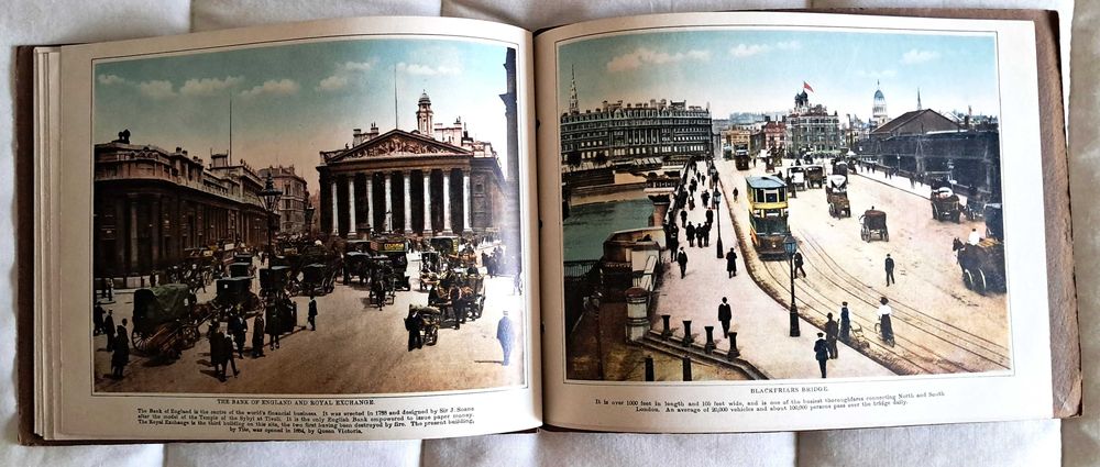 Álbum antigo “The Savoy Album – London” c.1915–1918 | Fotografias coloridas | Printed in Saxony