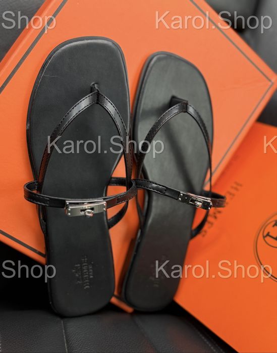 Шльопанці шльопки 38 розмір довжина  24 см вєтнамки в стилі Hermès Miss Sandal