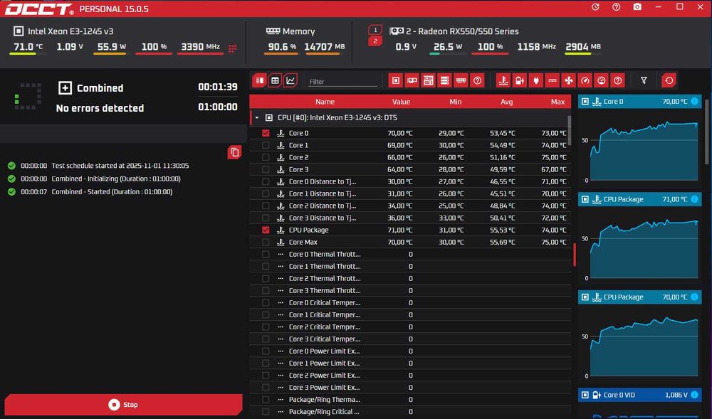 Intel Xeon E3-1245v3/ Radeon RX 550/16 GB RAM/HDD 1TB/ Win 10