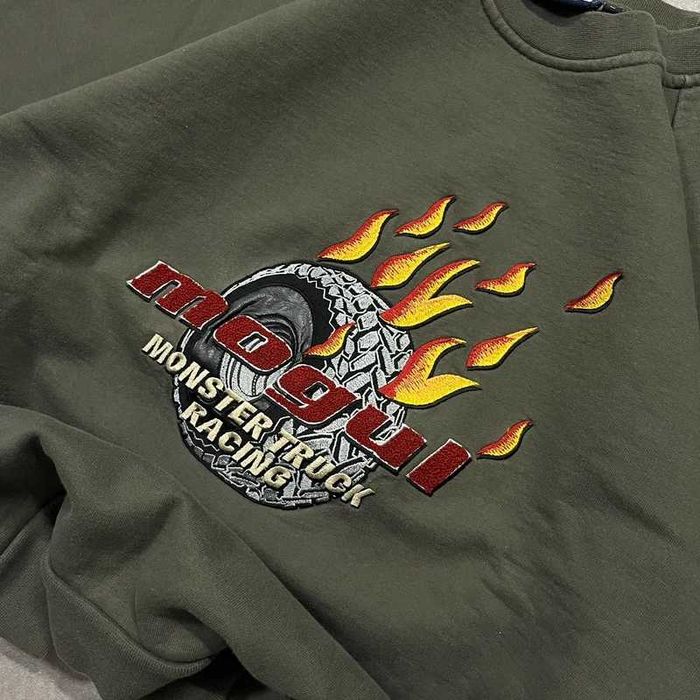 Vintage Bluza Racing Crewneck Haft Trendy Swag Retro Embroidery