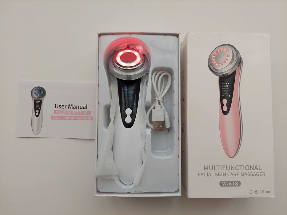 Massageador facial e Skin Care Ultrassónico - Novo