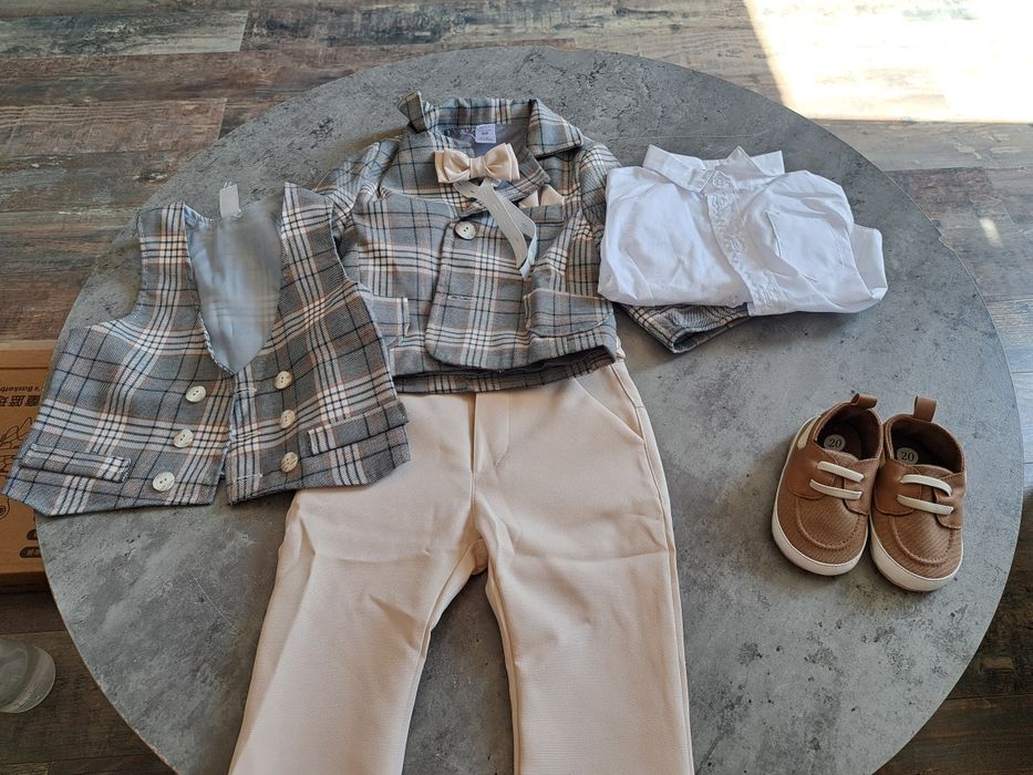 Garnitur na chrzciny dla chlopca