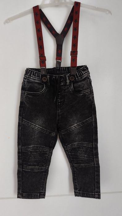 Jeansy jak Nowe 92 cool club z szelkami
