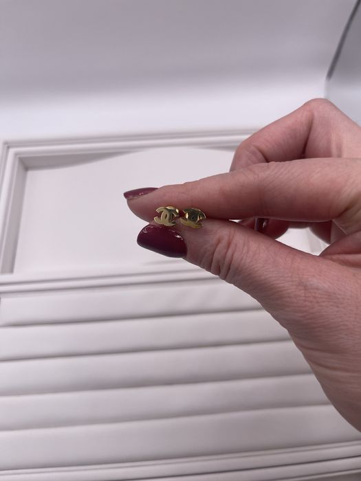 Kolczyki cc mini stal chirurgiczna pozłacana