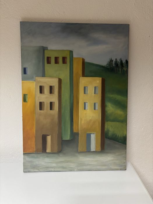 Quadro em tela com desenhos