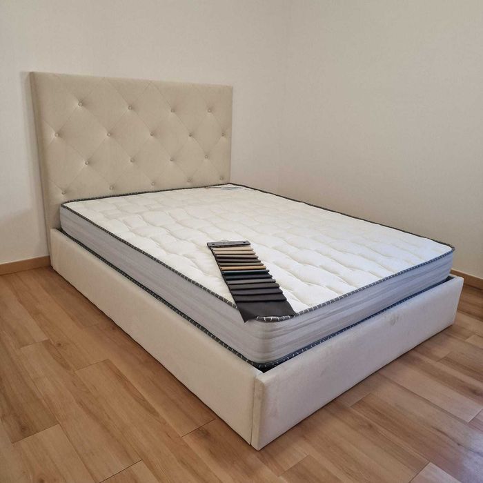 Camas de Casal Estofadas de Luxo 199€ Disp. em Várias Cores! 190x140m!