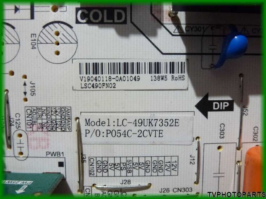 плата блок живлення PW.188W2.711 для Sharp 49BJ1