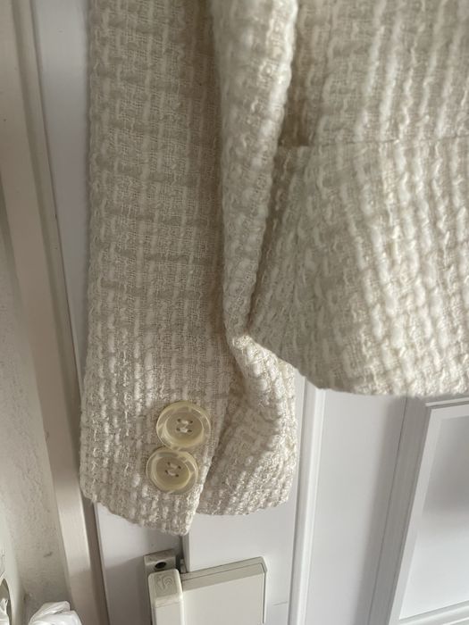 Saia casaco branco da zara