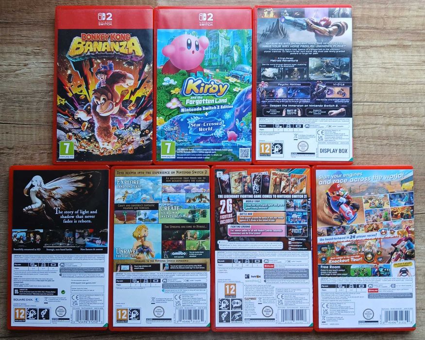 PUSTE pudełka box do Nintendo Switch 2 Mario Metroid Zelda