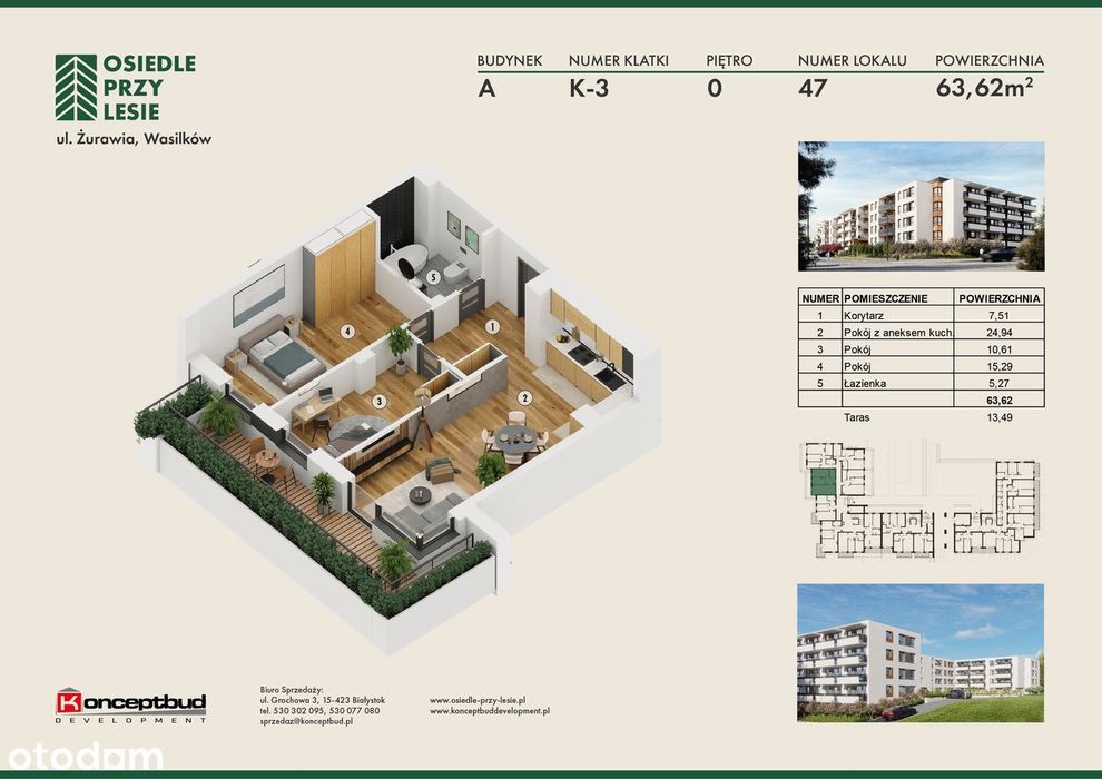 Osiedle przy Lesie | Bud. A | M. nr 47 | 63,62 m2