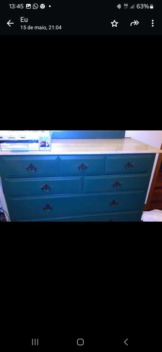 Conjunto de moveis de quarto de dormir de ferro com tampo de mármore