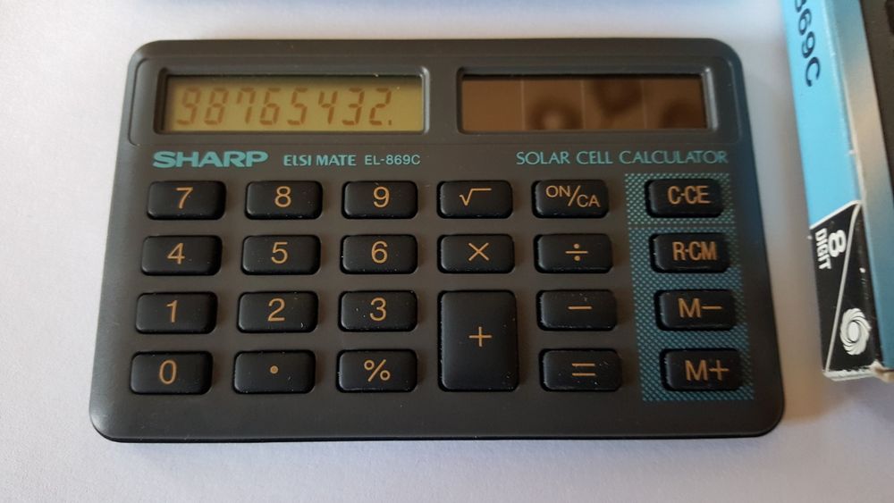 Kalkulator Sharp solar solaris solarny z czasów PRL vintage