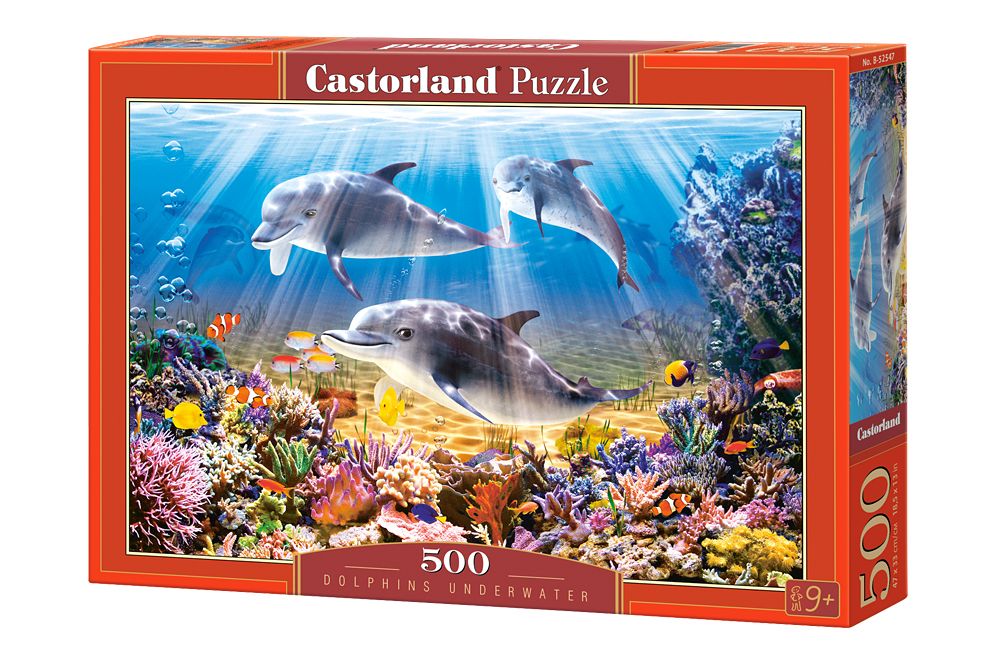 Puzzle 500 Podwodne Delfiny B-52547 Castor Nowa Nieużywana