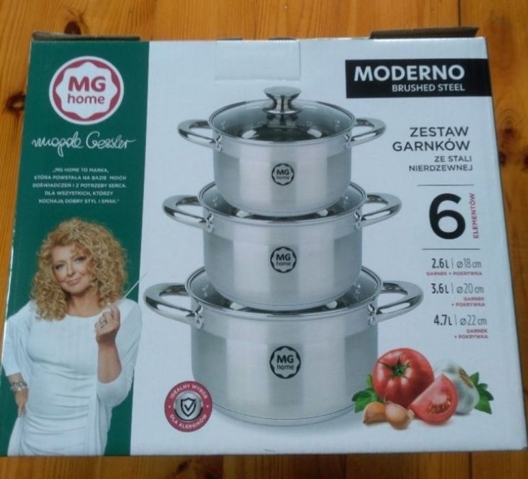 Garnki moderno Magda Gessler zestaw