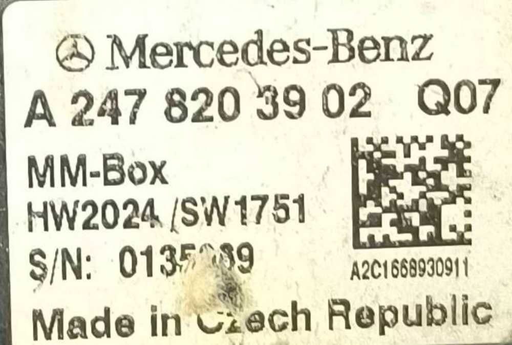 Módulo Multimédia A2478203902 - MERCEDES-BENZ A-CLASS