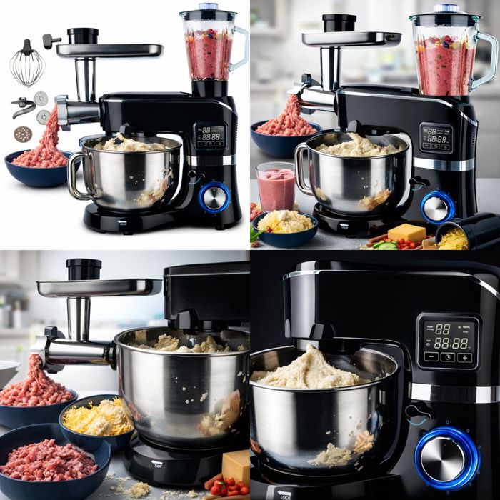 NOWY 6w1 Robot Kuchenny z Podgrzewaną Misą Blenderem 2000W Gwarancja