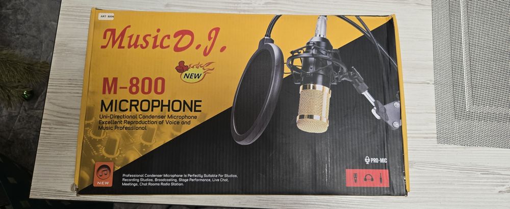 Микрофон music dj m-800