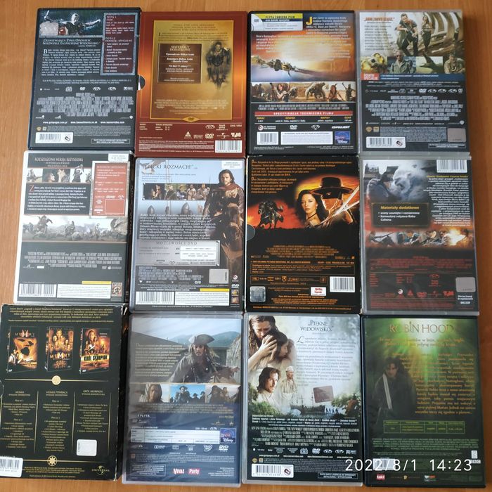 Wyprzedaż filmów - zestaw 14 płyt z filmami DVD (Beowulf, Mumia)