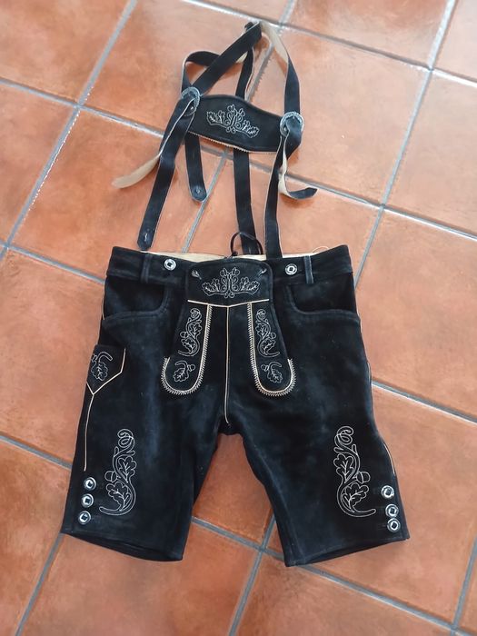 Oktoberfest Lederhosen Calções